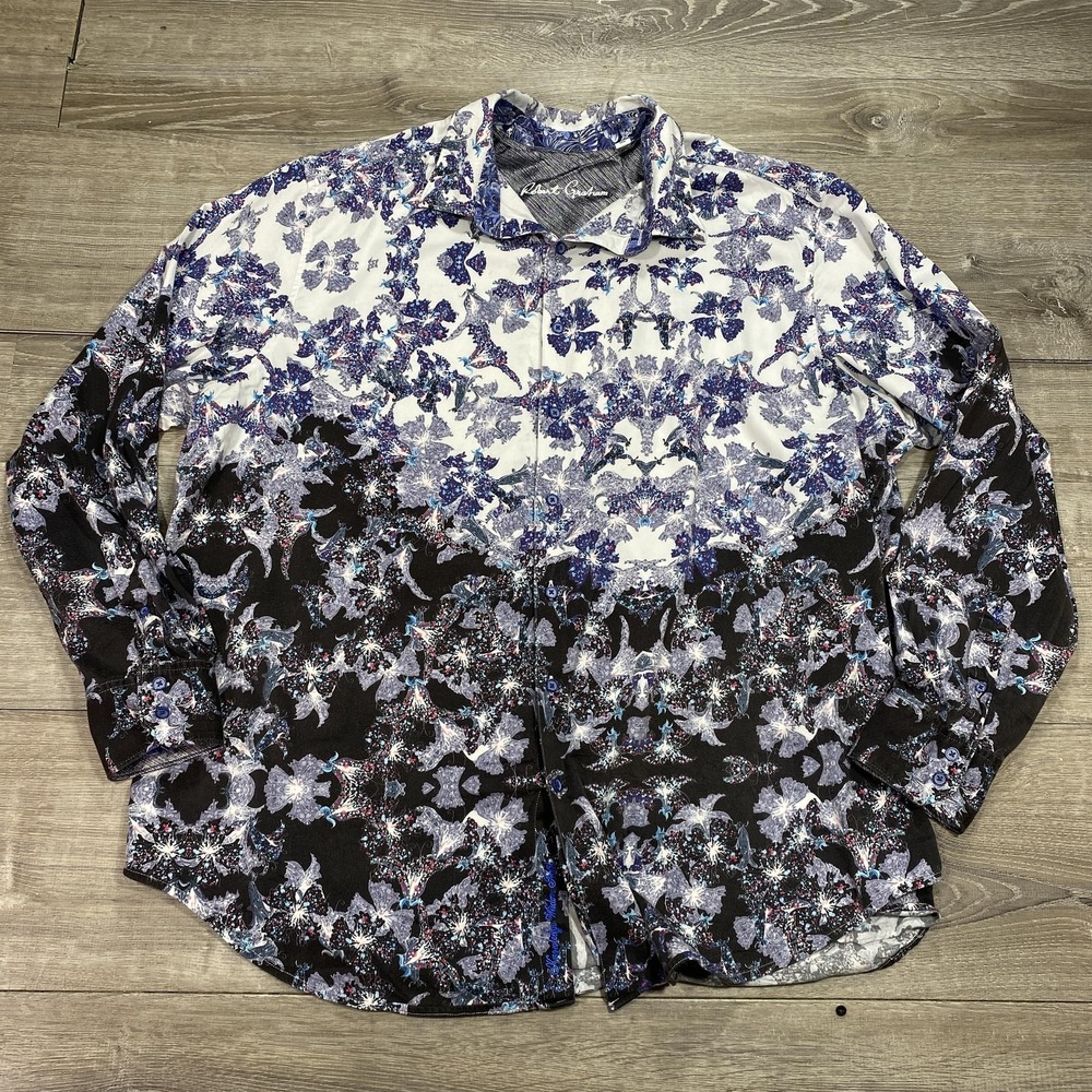 Robert Graham Shirt Mens 2XLT Long Sleeve Multicolor Floral Stretch Button Front